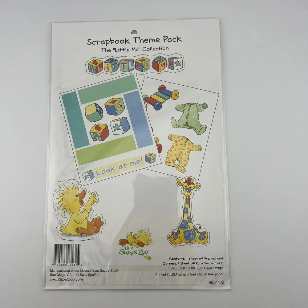 Little Suzy's Zoo Little Me Scrapbook Theme Pack Die Cuts USA Made